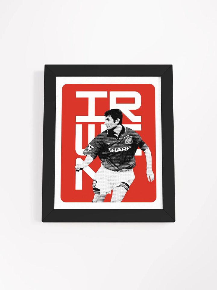 Denis Irwin BW Manchester United Name Art Framed Print product image (2)