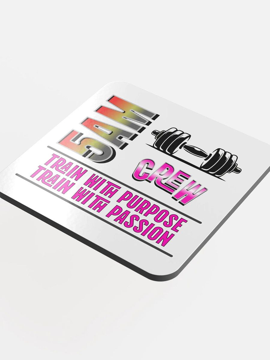 5AM Crew Weightlifting Glossed Cork Coaster product image (1)