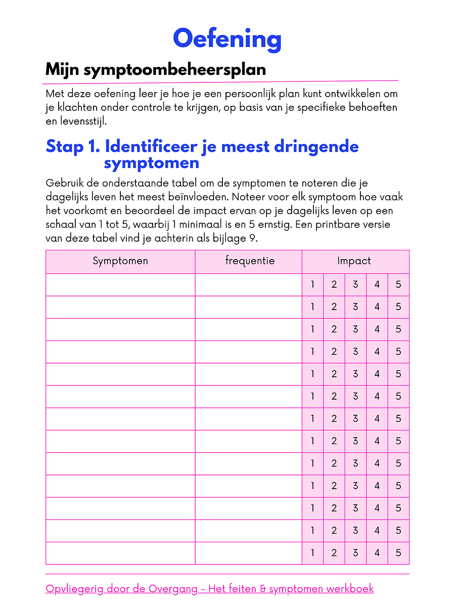 Grip op je overgangshormonen - Het Feiten & Symptomen Werkboek product image (7)