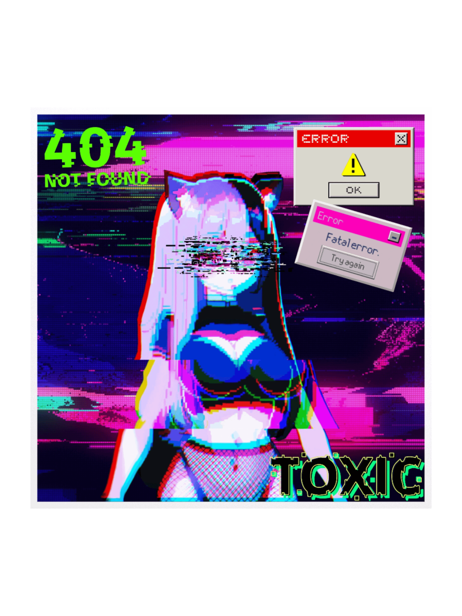 Neko Error.exe Sticker product image (1)