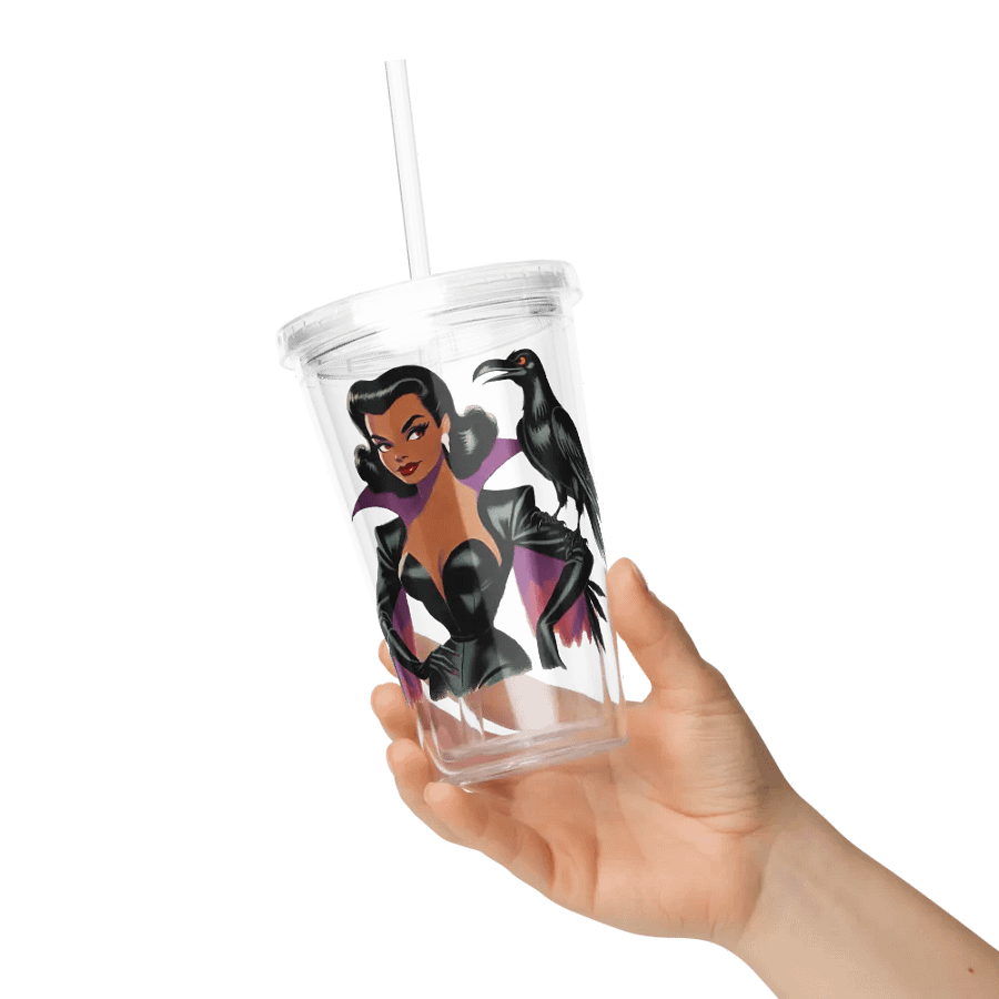 Woman and Raven Double Wall 16 oz Tumbler with Straw product image (7)