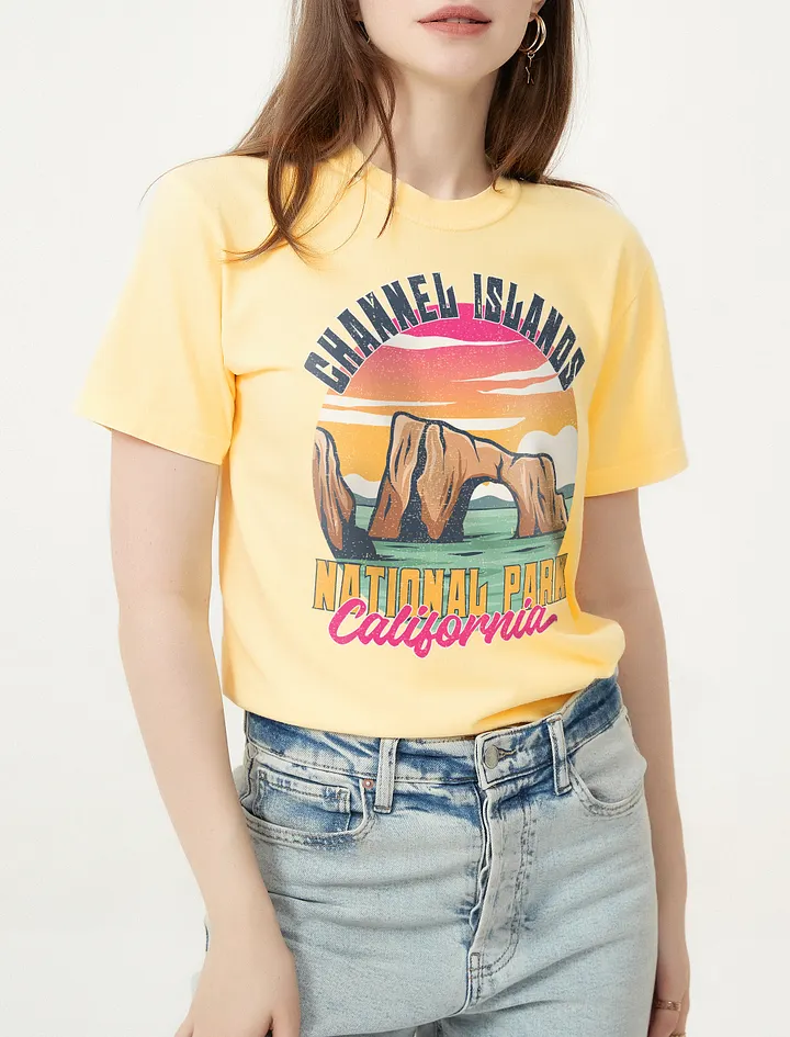 Channel Islands National Park, California Tee | Retro-Style Western T-Shirt for Travel and Road Trips product image (1)
