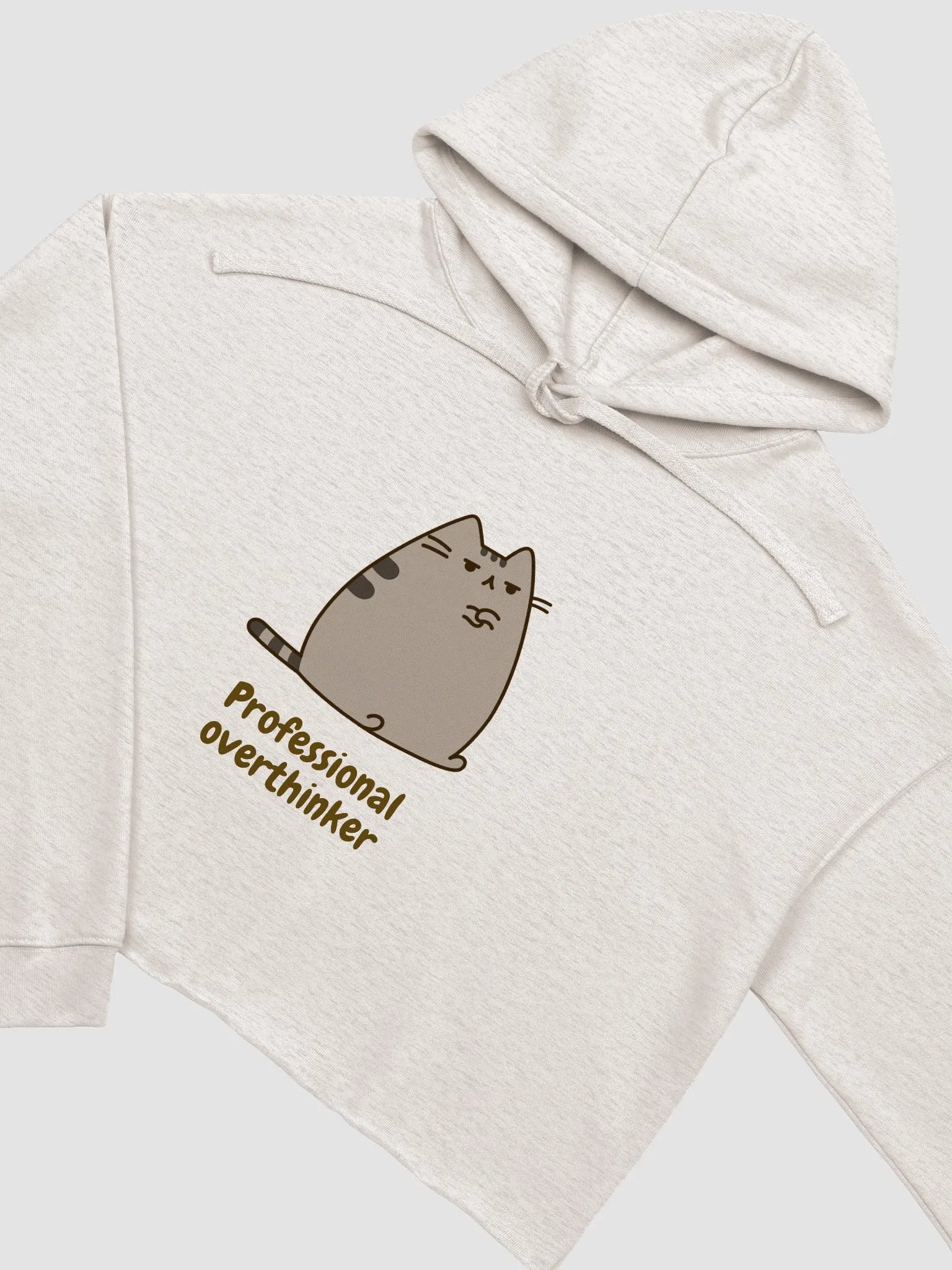 Meme Professional Overthinker Kitty Crop Hoodie product image (17)