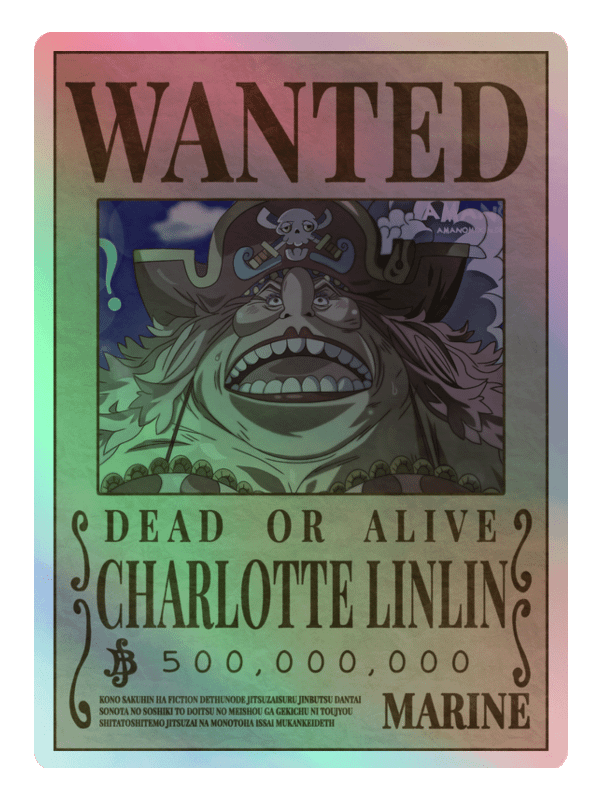 Charlotte Linlin Wanted Poster Holographic Sticker Sheet product image (2)