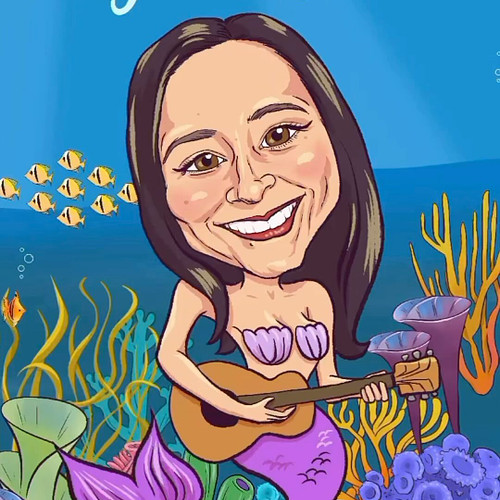 I have so much fun drawing you all as cartoons! Here’s MyDearGuitar as a guitar-strumming mermaid, drawn over a chatty two ho...
