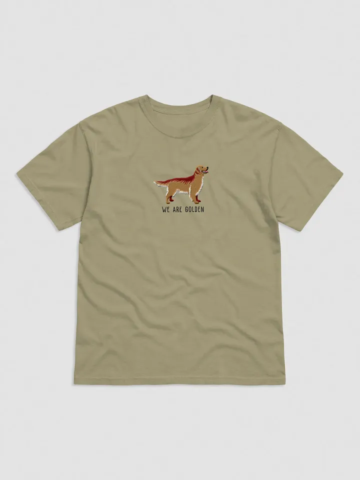 We Are Golden T-Shirt(Embroidered) of a Golden Retriever product image (1)