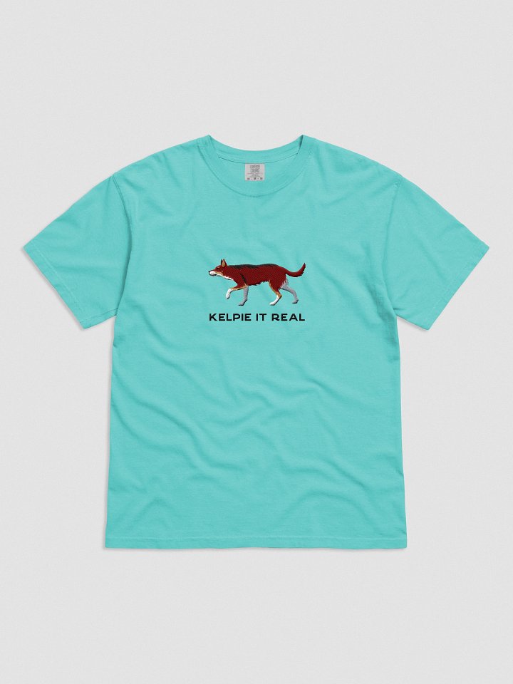 Kelpie It Real T-Shirt(Embroidered) of an Australian Kelpie(Brown Tricolor) product image (31)