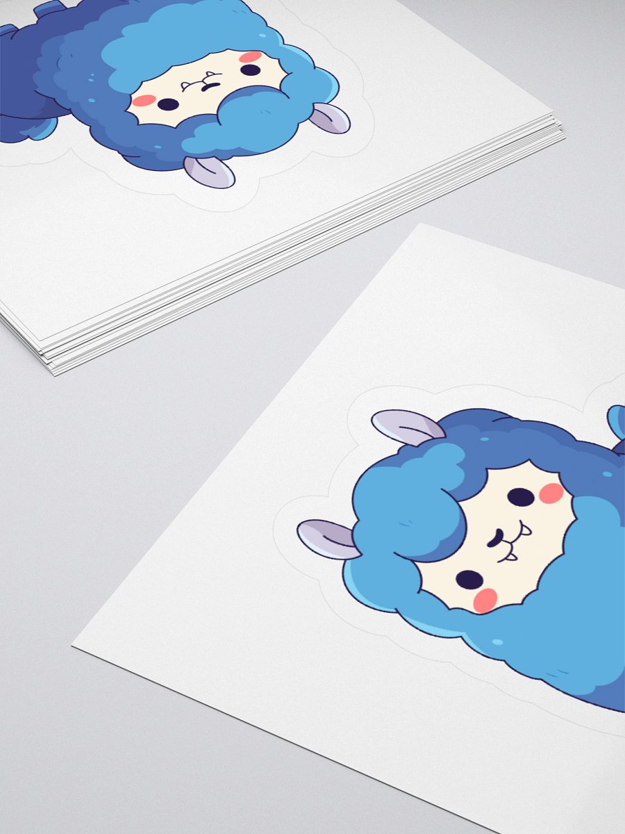 Muffang Alpaca Sticker – Chubby Blue Alpaca Vinyl Decal product image (11)