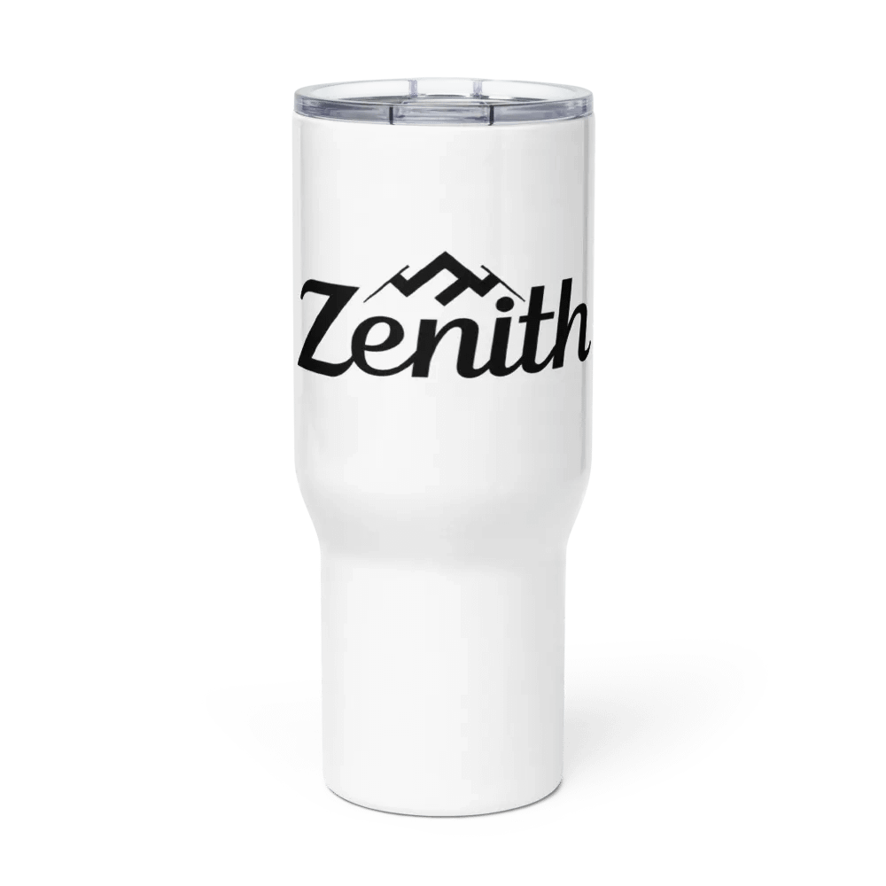Zenith Insulated Travel Mug with Handle - 25oz Stainless Steel, White, Mountain Design product image (1)