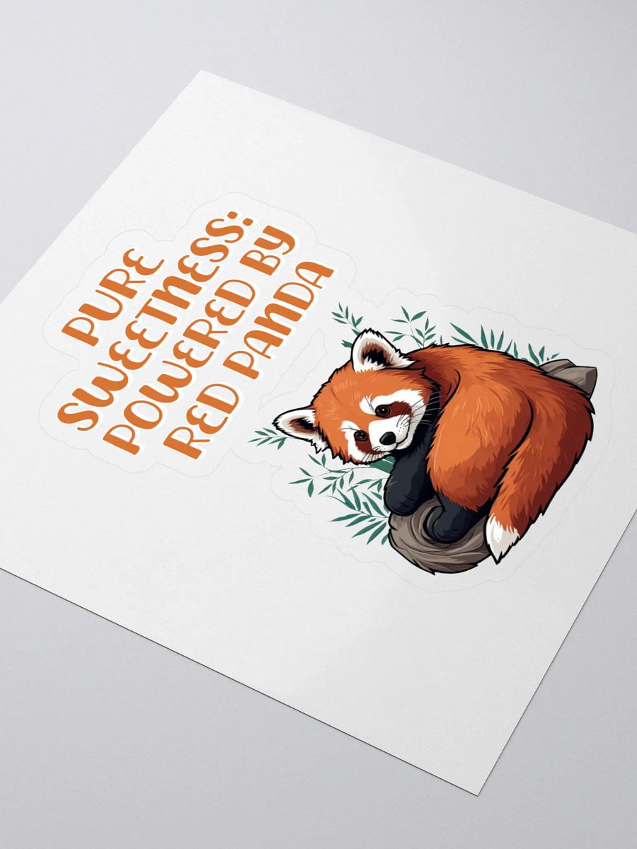Pure Sweetness: Powered By Red Panda - Cute Animal Design Sticker product image (3)