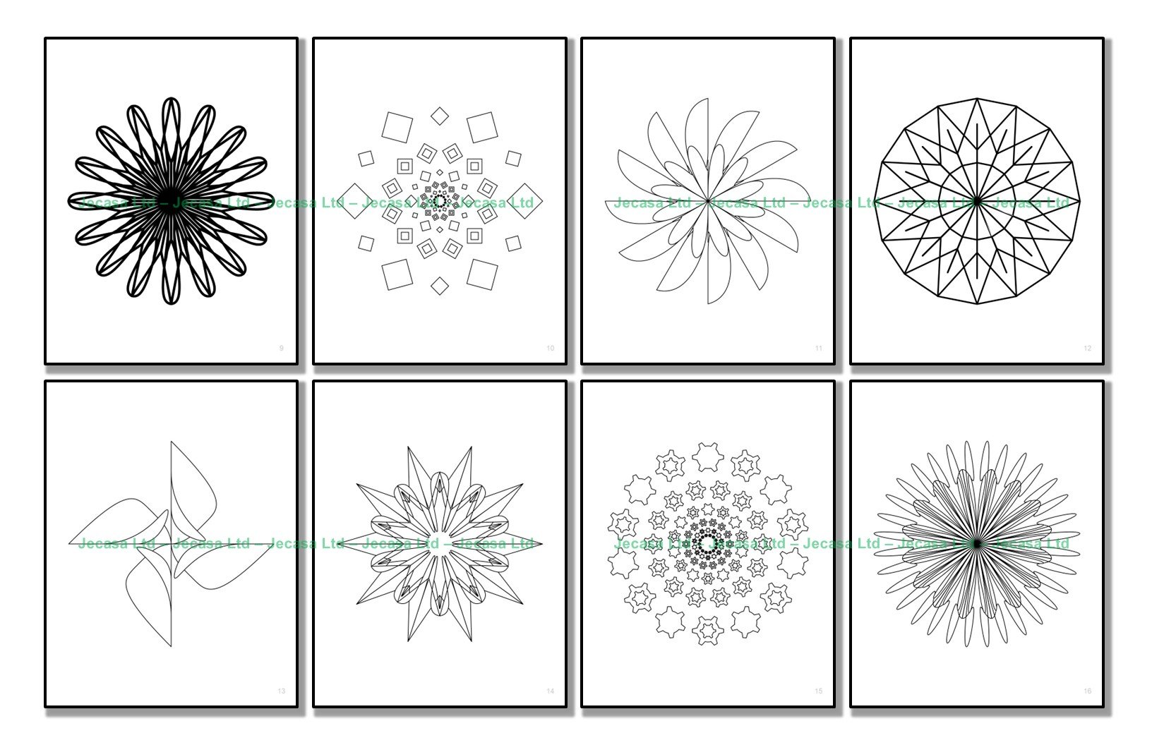 100 Geometric Mandala Coloring Pages | PDF | Digital File | Series GM2025 Vol. 3 product image (4)
