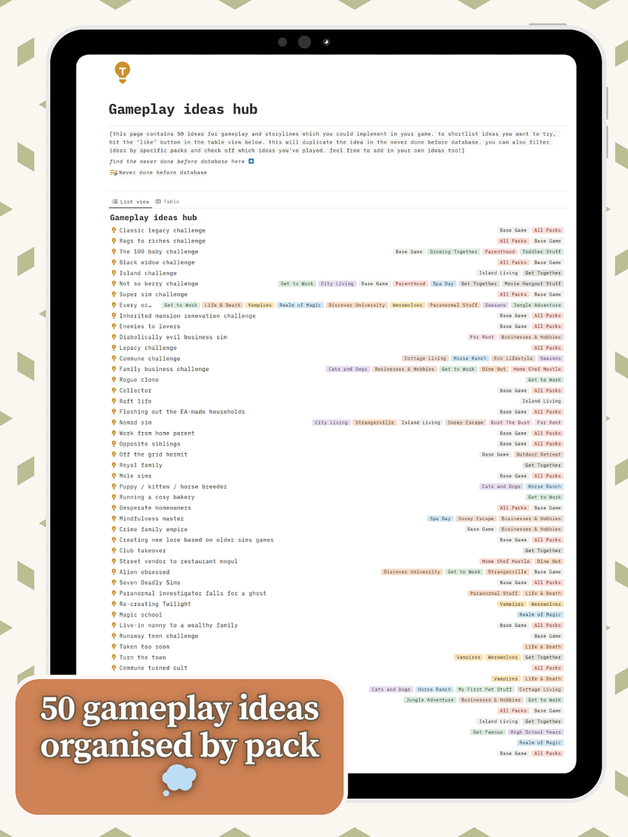 SavePal | Save File Notion Tracker For Sims 4 Players product image (4)