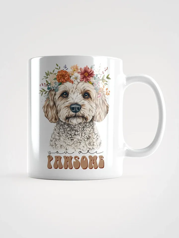 You are Pawsome Floral Crown Dog Mug product image (1)