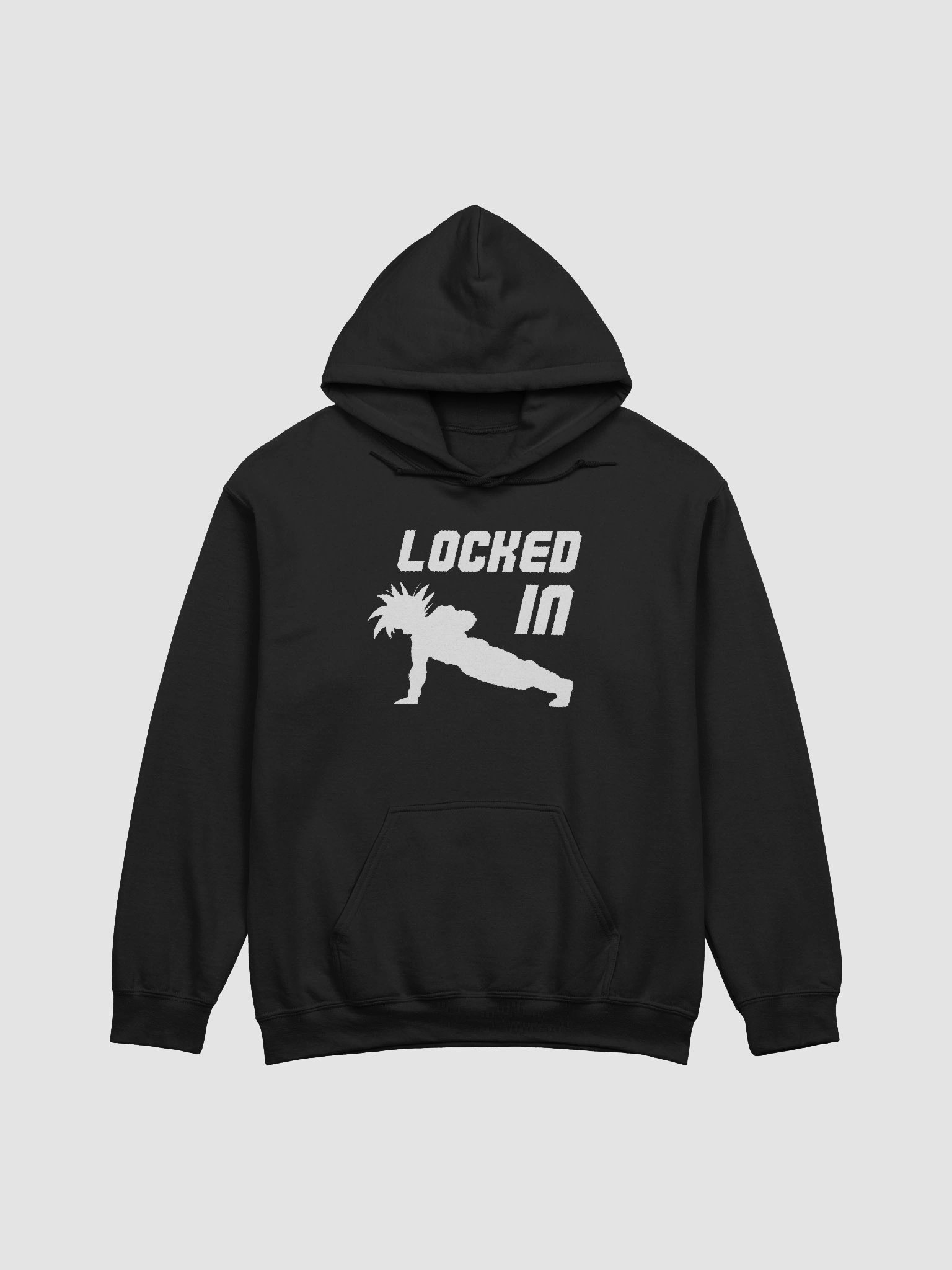 LOCKED IN hoodie (white logo) product image (2)