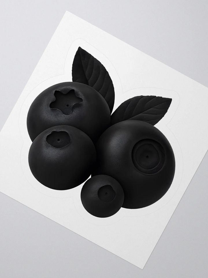 Black Matte Blueberries Sticker product image (2)