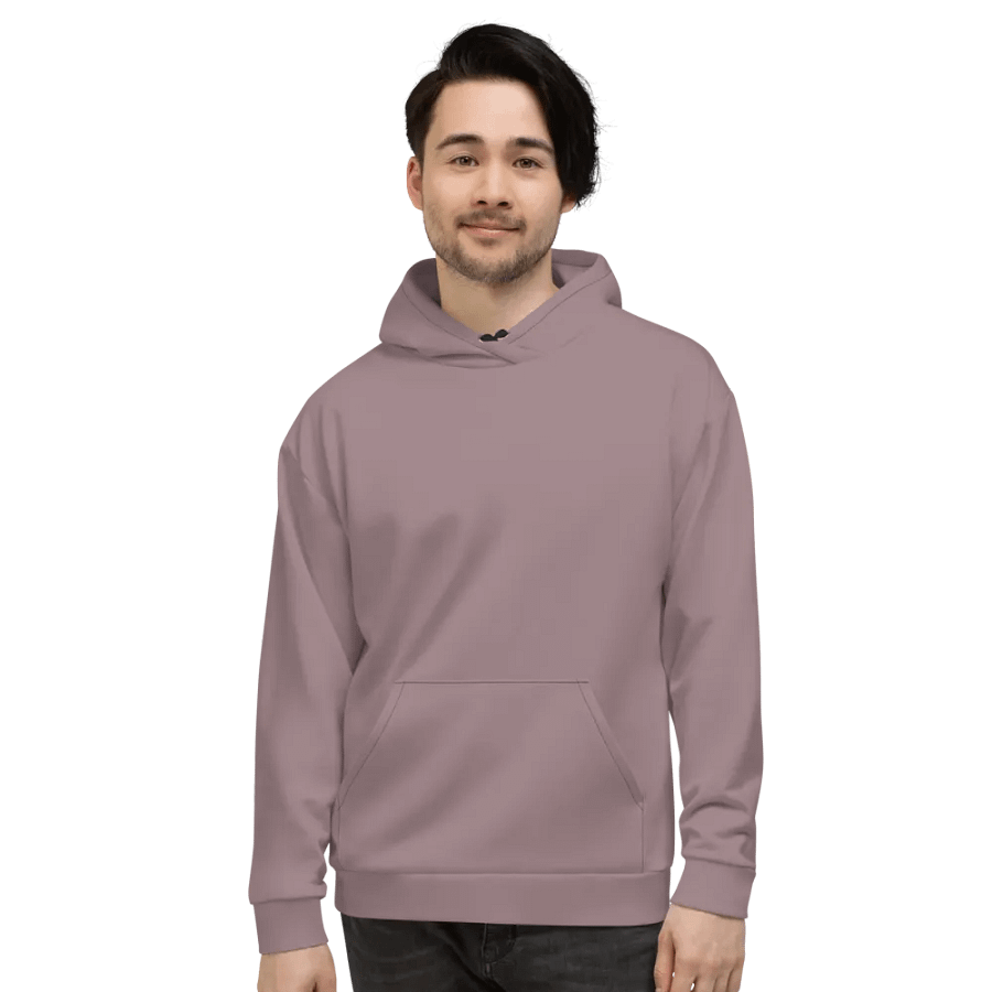 Plain Cool Purplish Brown Soft Summer Unisex Recycled Polyester Heavyweight Premium Hoodie by Treasure Pie product image (3)