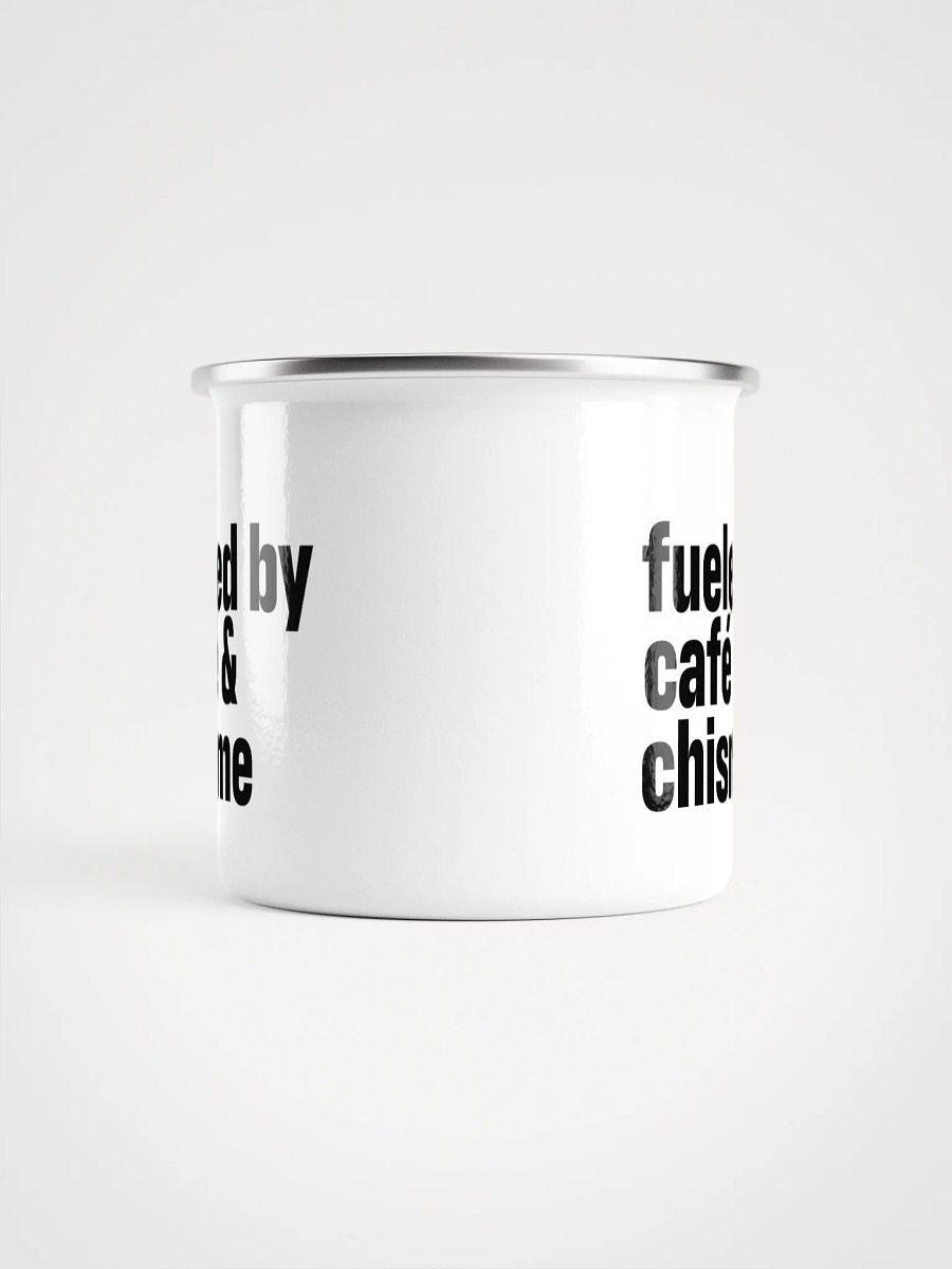 Fueled by Café & Chisme Enamel Mug product image (2)