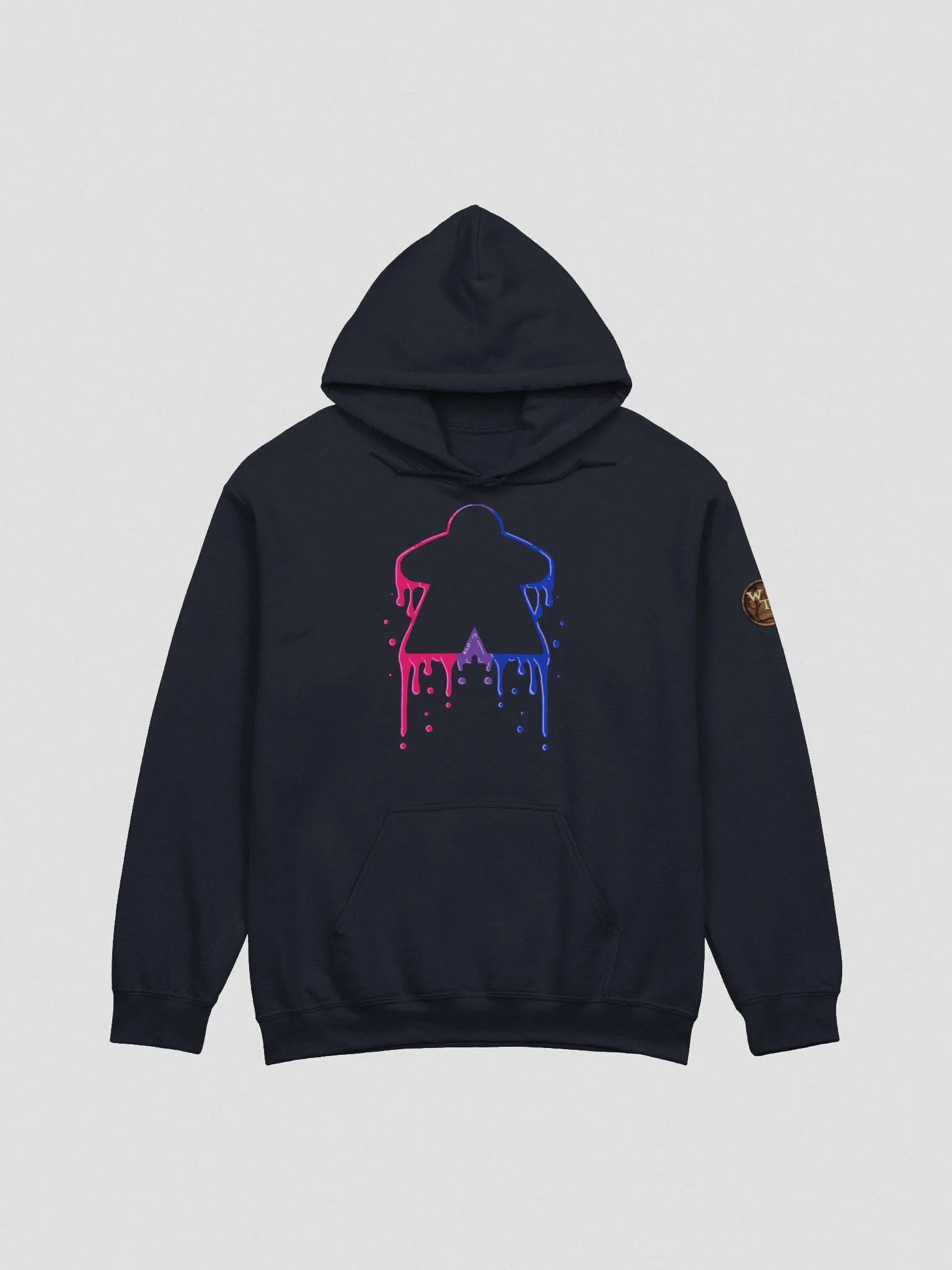 Drippy Bi Pride Meeple Hoodie product image (2)