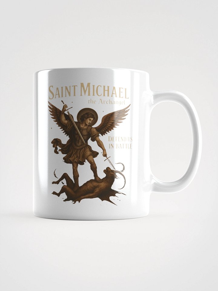 St Michael Defend Us In Battle Mug product image (2)