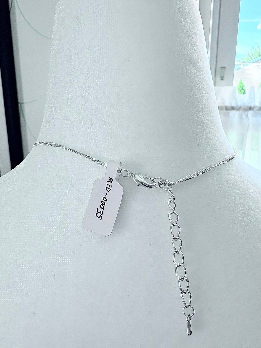 Medium Blue Sea Glass Pendant Necklace | Handmade Coastal Charm Jewelry by Monique Faella Designs™ | MFD-00035 product image (5)