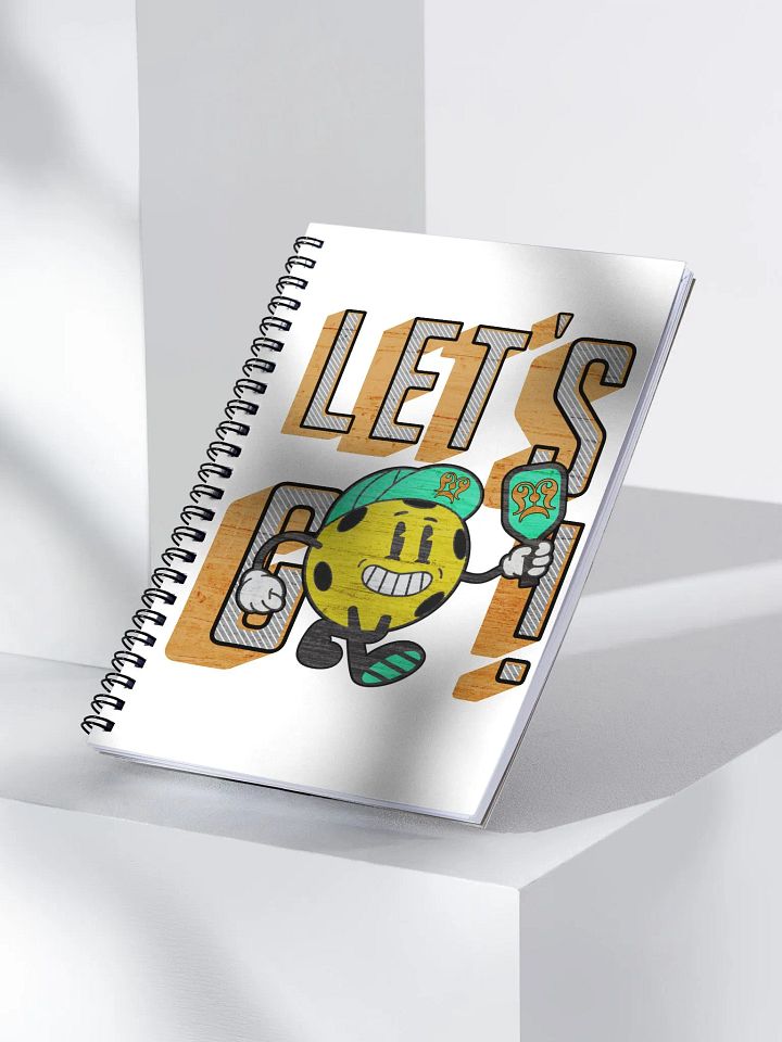 Lets Go Pickleball Mascot Spiral Notebook product image (2)