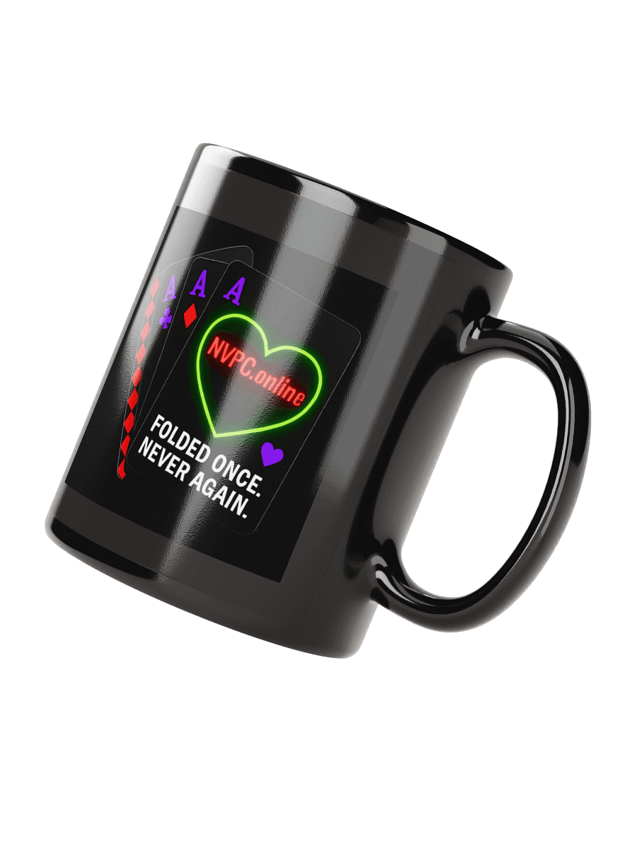 Black Folded "Folded Once - Never Again" Mug - Neon Edition product image (2)