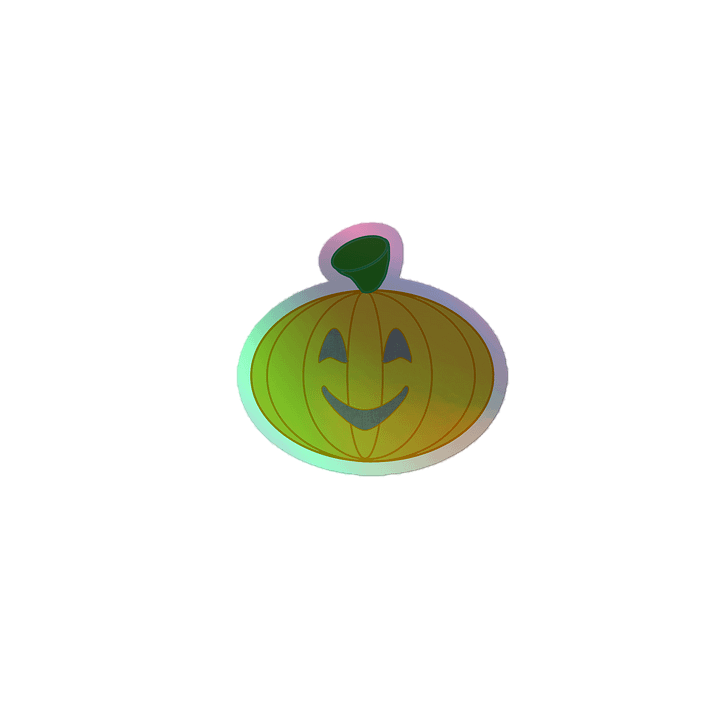 Cheerful Pumpkin Holographic Sticker Sheet product image (1)