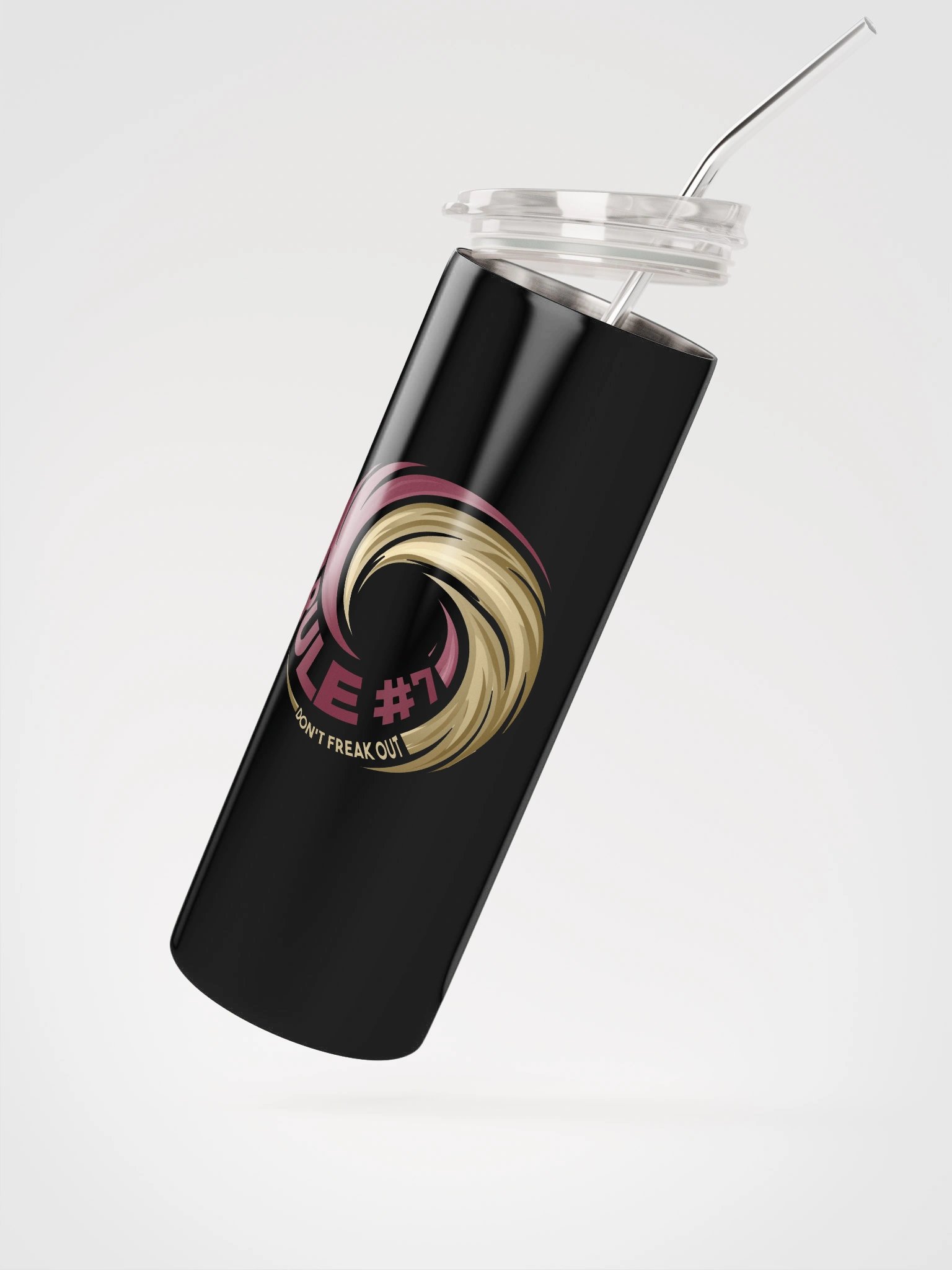 Rule #7 Stainless Steel Tumbler Garnet and Gold product image (3)