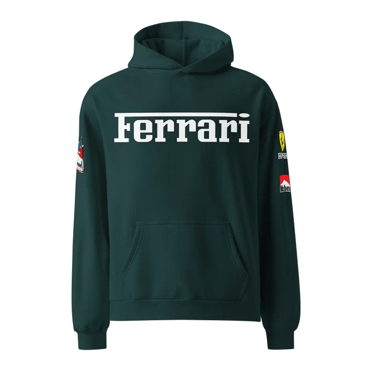 FERRARI MARLBORO Logo Unisex Oversized Green Hoodie product image (1)