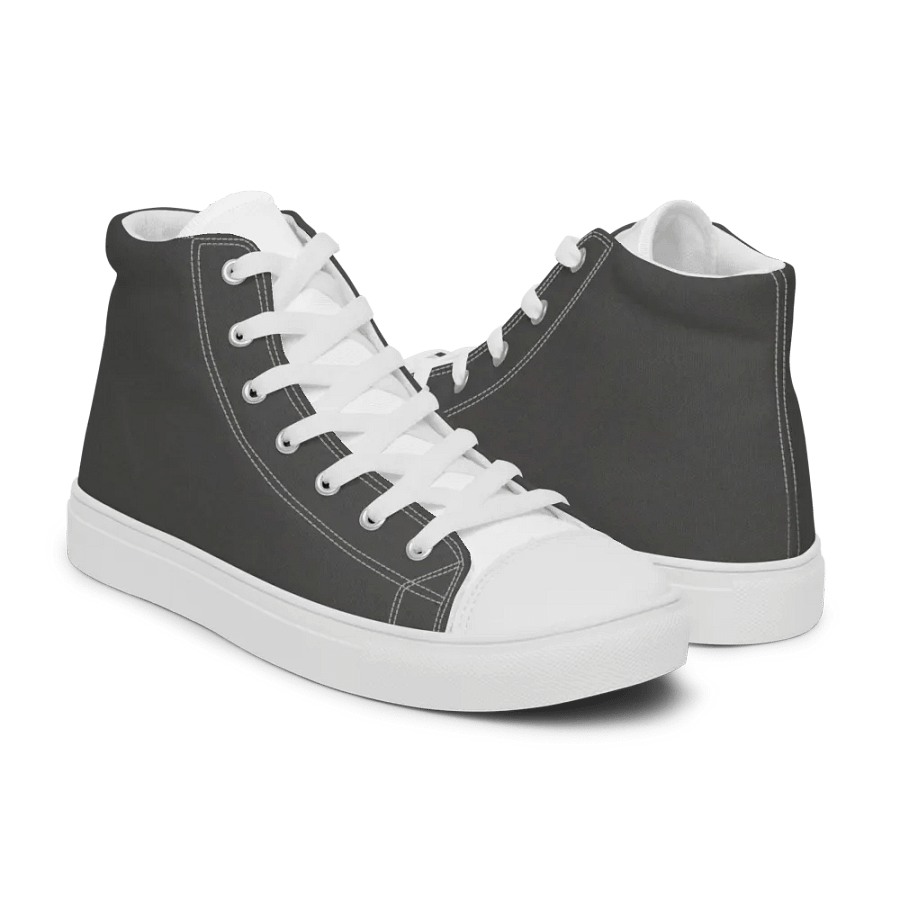 Men's black and white high top canvas sneakers product image (10)