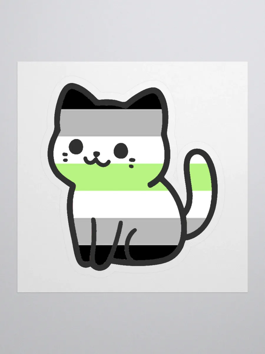 Agender Pride Kitty Sticker product image (1)