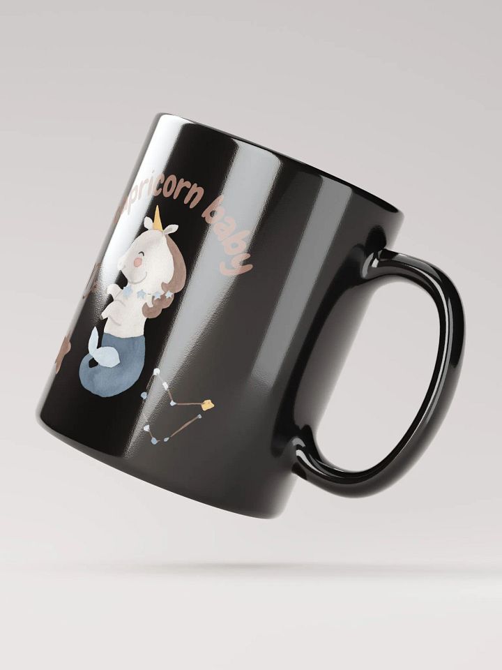 Capricorn Baby December 22 – January 19 BLACK GLOSSY MUG Baby Gift, New Baby Gift, Fun Astrology Gift product image (4)