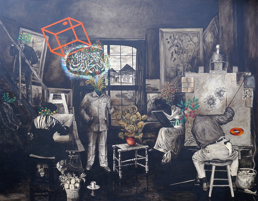 "The Painting Lecture" Painting by Deni Je product image (1)