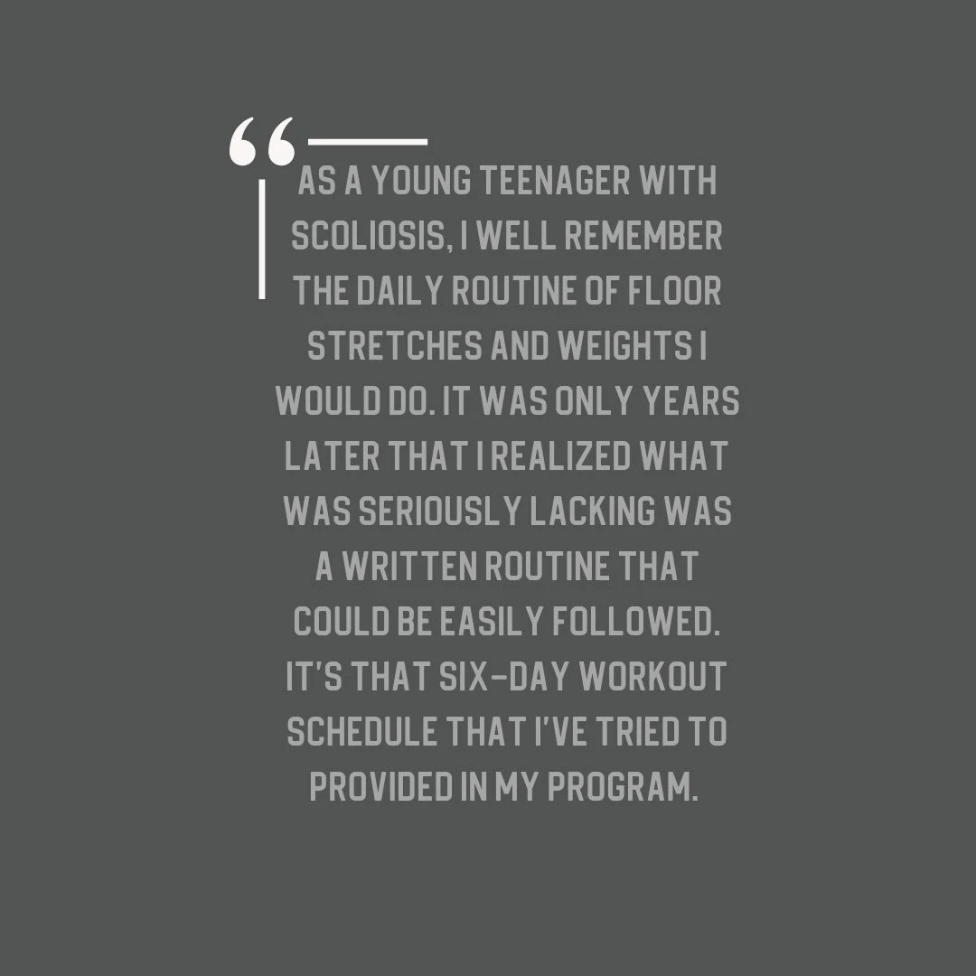 After a long time, it's finally here! Today I've launched my six-day program for the teen with scoliosis. I hope this program...