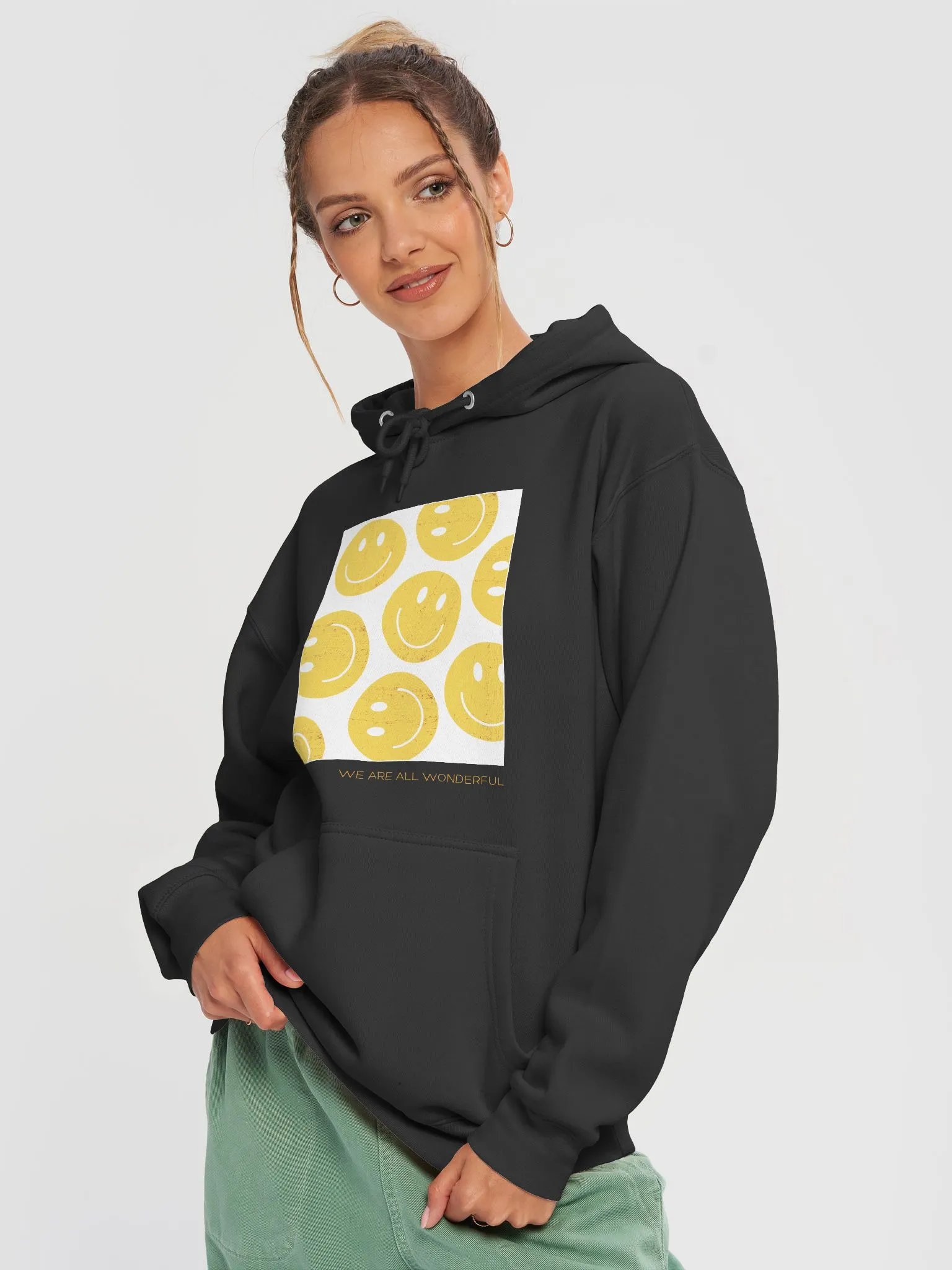 Distressed Smiley Faces Premium Hoodie product image (13)
