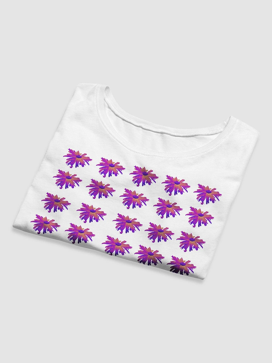 Hibiscus Repeating Daisy Flower Women's Cropped T Shirt product image (10)
