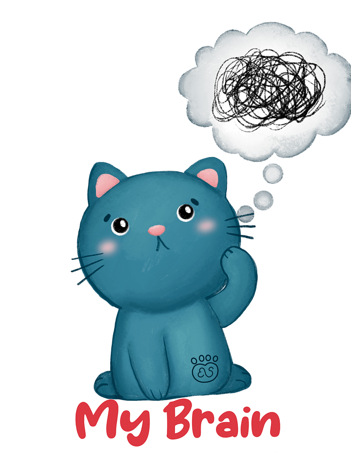 My brain Cat Sticker product image (1)