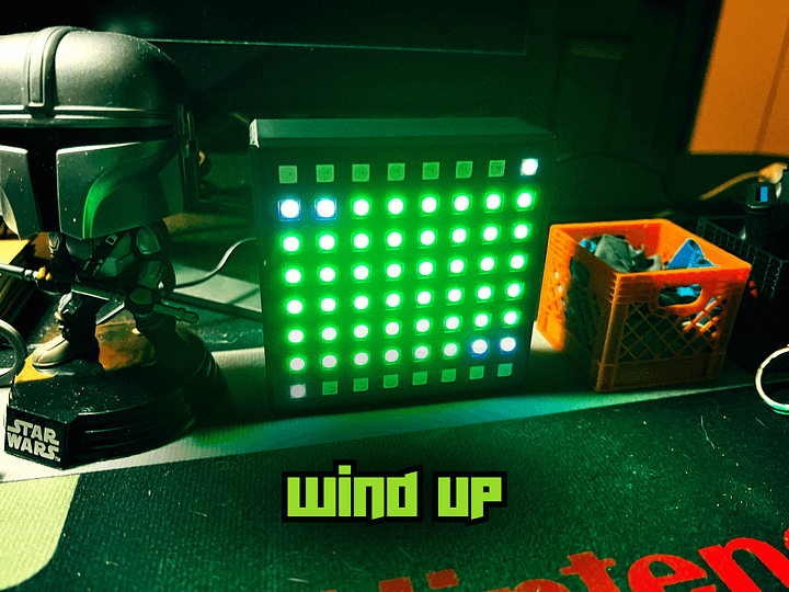Animated LED Matrix Desk Lamp - 9 Animations to Choose From - USB-C Powered - Push Button Animation Selector And Power On/Off product image (1)