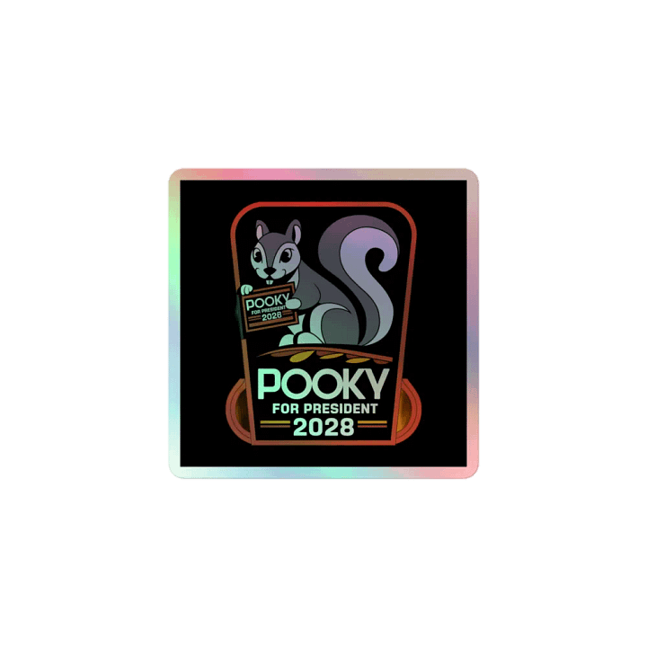 Pooky for President 2028 Holographic Sticker Sheet product image (1)