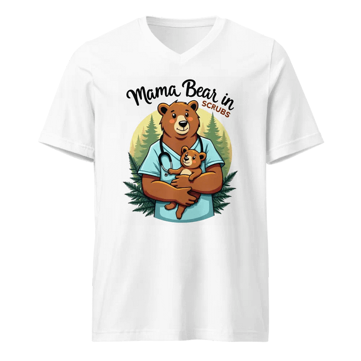Mama Bear in Scrubs V-Neck Tee product image (1)