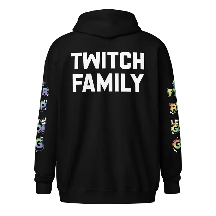 Twitch Family Zip-up Hoodie With Emotes product image (1)