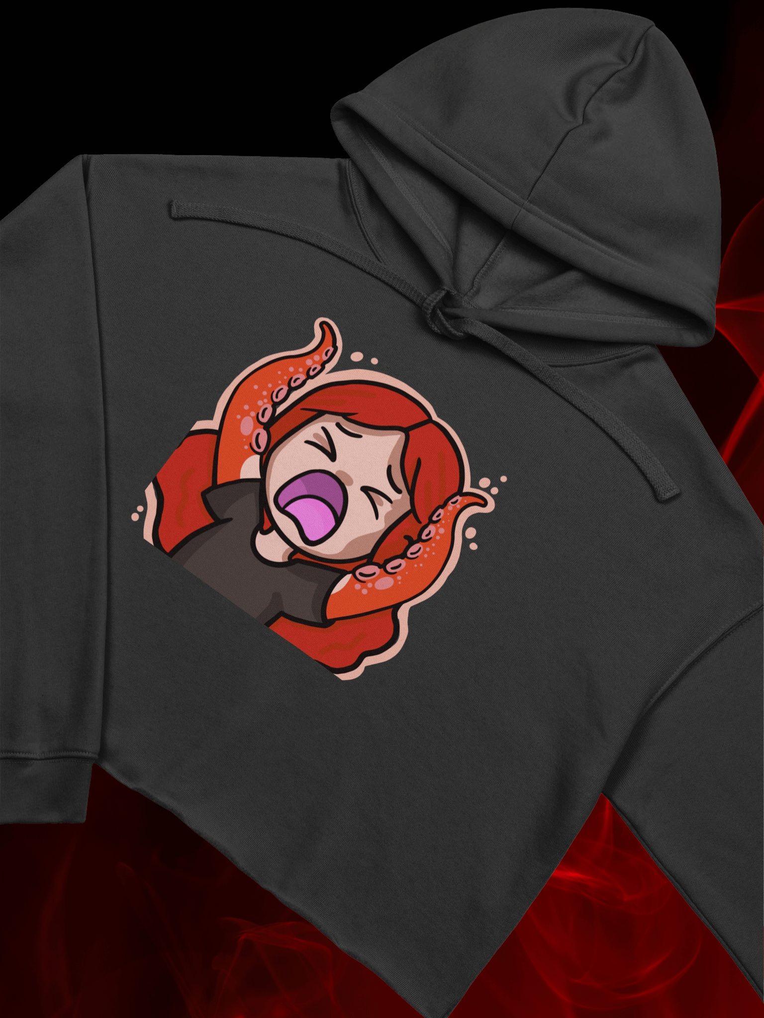 "I Love Tentacles" Cropped Hoodie product image (2)