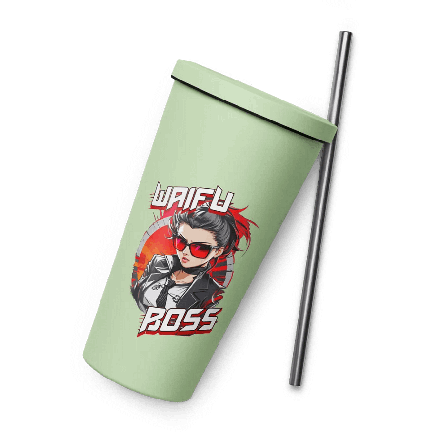 Waifu Boss 20 oz Tumbler Cup - Mint - Insulated Tumbler with a Straw v1 product image (8)