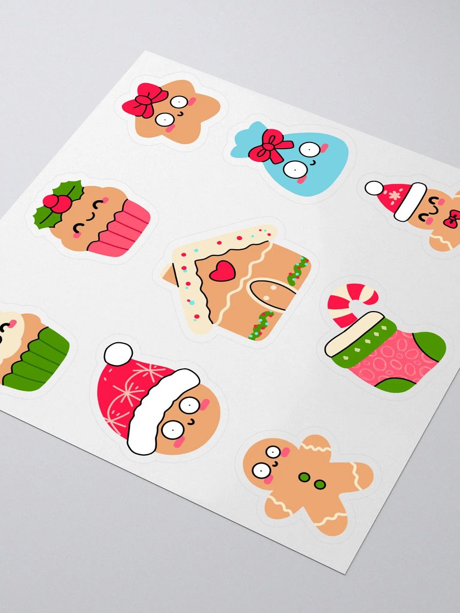 Christmas Baking – Cute, Hand-Drawn Sticker Sheet Featuring Gingerbread, Cupcakes, and Holiday Treats for Planners, Journals, and Crafts product image (3)