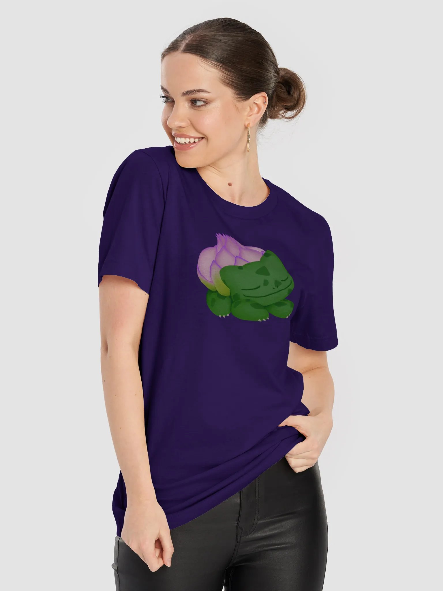 Lotus Frog T-Shirt (Purple) product image (8)