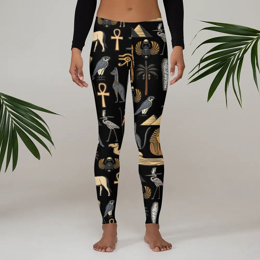 Leggings for Women – Egyptian History Print for Stylish & Cultural Comfort product image (3)