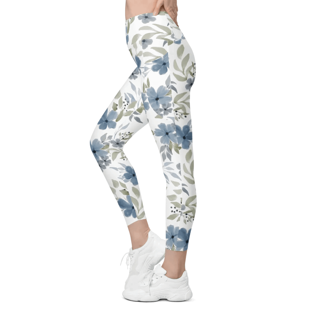 Blue Floral Bliss Leggings product image (7)