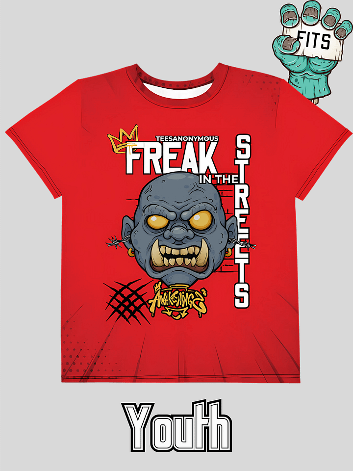 Youth Graphic Tee – Freak in the Streets v7 product image (1)