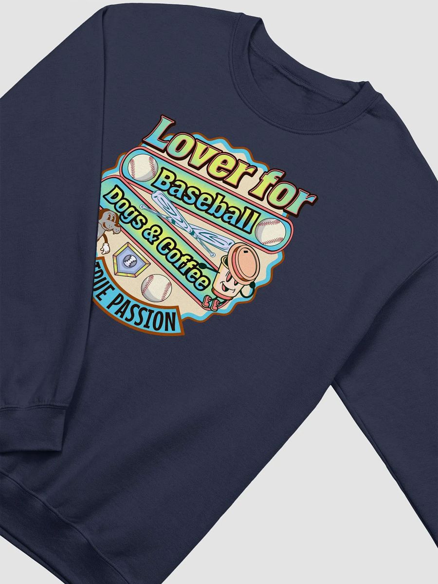 Lover For Baseball Dogs And Coffee Crewneck Sweatshirt product image (14)