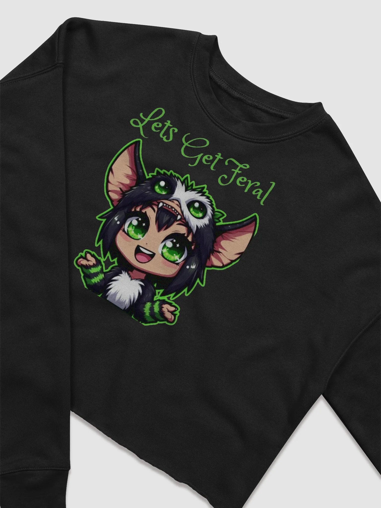 lets get feral womens fleece crop sweatshirt product image (3)